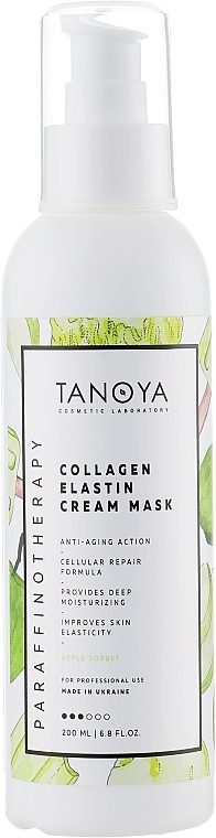 Collagen-Elastin Cream Mask "Apple Sorbet" - Tanoya Paraffin Therapy — photo N1