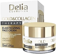 Gold & Collagen Night Face Cream - Delia Gold & Collagen Therapy Elasticizing Night Cream — photo N1