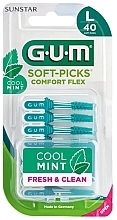 Fragrances, Perfumes, Cosmetics Rubber Interdental Brushes, size L, 40 pcs - Sunstar Gum Soft-Picks Comfort Flex Cool Mint