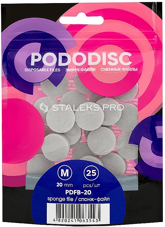 Pedicure Disc Buffer Sponge "Pododisk", M, 20 mm - Staleks Pro — photo N1