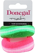 Fragrances, Perfumes, Cosmetics Hair Ties, 2 pcs, FA-5681, green + pink - Donega