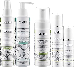 Fragrances, Perfumes, Cosmetics Set for Problem Skin - Marie Fresh Cosmetics Anti-blemish Therapy (hydr/oil/150ml + foam/160ml + tonic/150ml + cr/30ml + mask/peel/50ml)