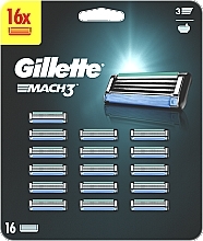 Fragrances, Perfumes, Cosmetics Replaceable Shaving Razors, 16 pcs - Gillette Mach 3