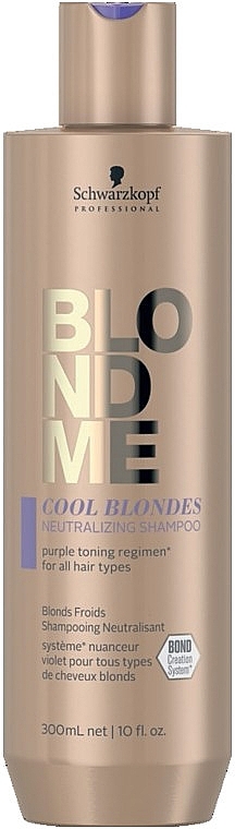 Neutralizing Shampoo for Cool Blonde Hair - Schwarzkopf Professional BlondMe Cool Blondes Neutralizing Shampoo — photo N2