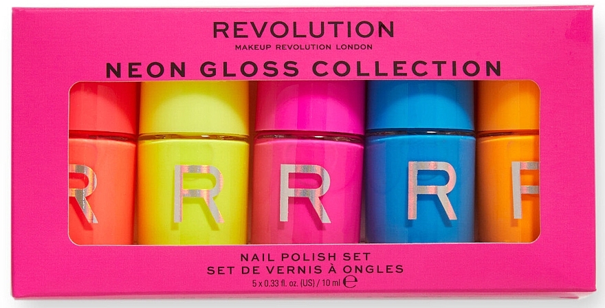 Set - Makeup Revolution Neon Gloss Polish Set (nail/5x10ml) — photo N1