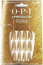 Fragrances, Perfumes, Cosmetics False Nail Set - OPI Xpress/On Break The Gold