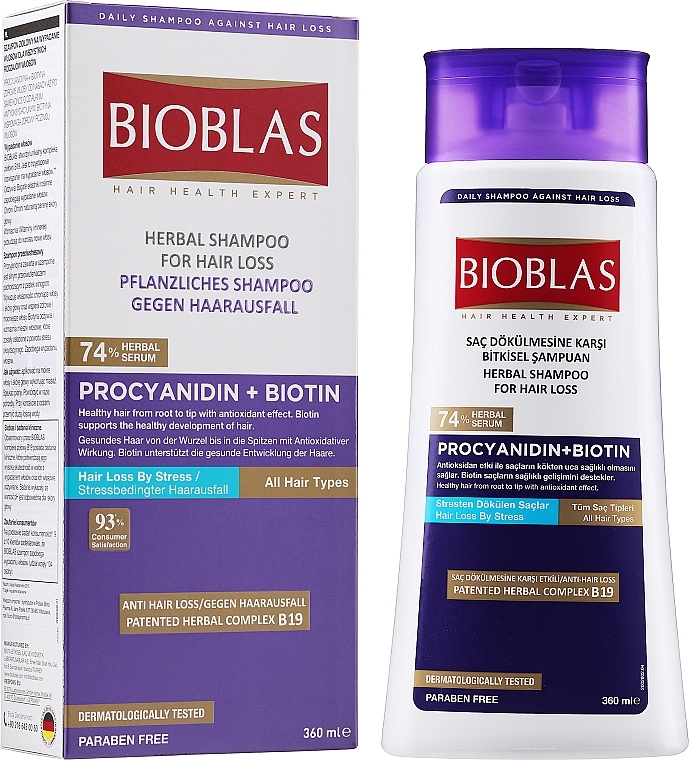 Anti Hair Loss Shampoo - Bioblas Procyanidin Anti Stress Shampoo — photo N2