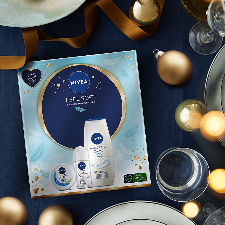 Set - NIVEA Feel Soft (sh/gel/250ml + deo/50ml + cr/100ml) — photo N3