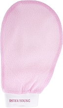 Exfoliating Body Glove, pink - Sister Young Exfoliating Glove Pink — photo N1