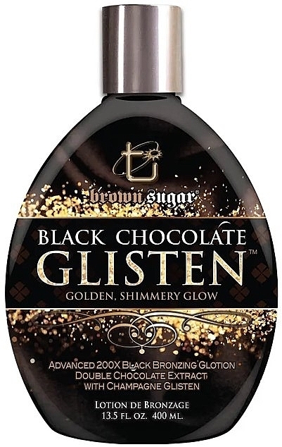 Tanning Cream with Chocolate Bronzants & Shimmer - Brown Sugar Black Chocolate Glisten Advanced 200X Black Bronzing Glotion — photo N1