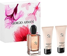 Fragrances, Perfumes, Cosmetics Giorgio Armani Si - Set (edp/100 ml + b/lot/50 ml + sh/gel/50 ml)