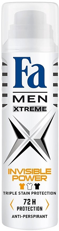 Antiperspirant - Fa Men Xtreme Invisible Power 72 H — photo N3