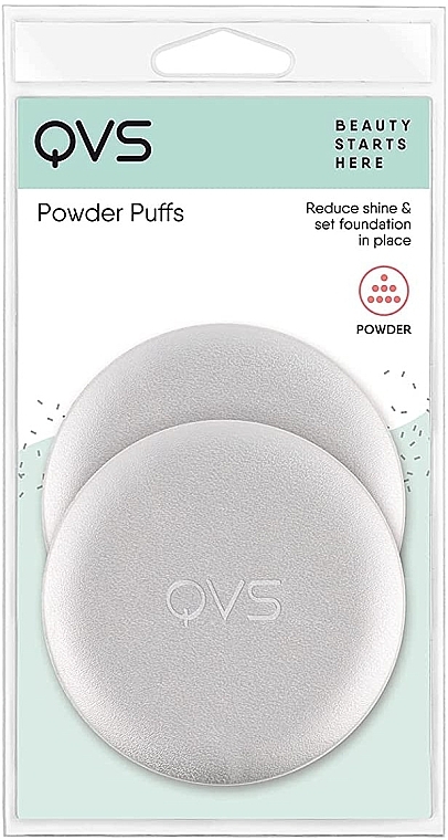 Velour Powder Puff, 2 pcs - QVS Powder Puffs — photo N2