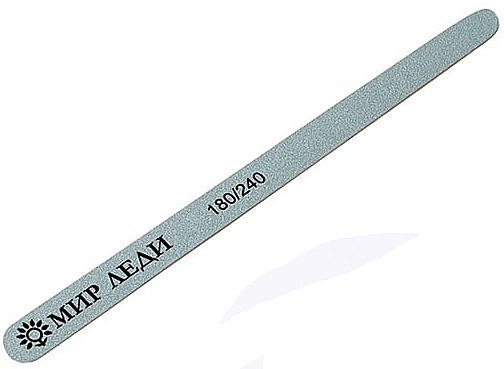 Double-Sided Drop Nail File, 180/240 - Mir Ledy Premium — photo N1