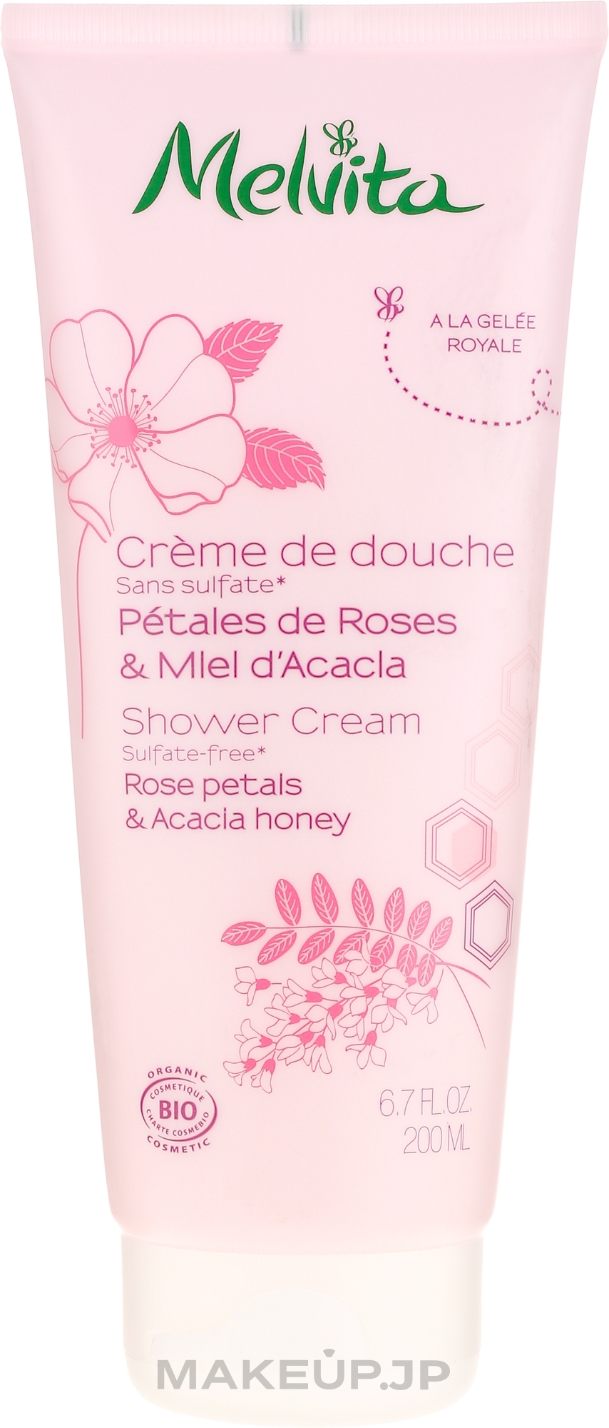 Shower Cream "Rose & Acacia Honey" - Melvita Body Care Shower Rose & Acacia Honey — photo 200 ml