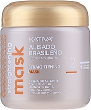 Keratin Smoothing Hair Set - Kativa Alisado Brasileno Con Glyoxylic & Keratina Vegetal Kit (shm/15ml + mask/150ml + shm/30ml + cond/30ml) — photo N3