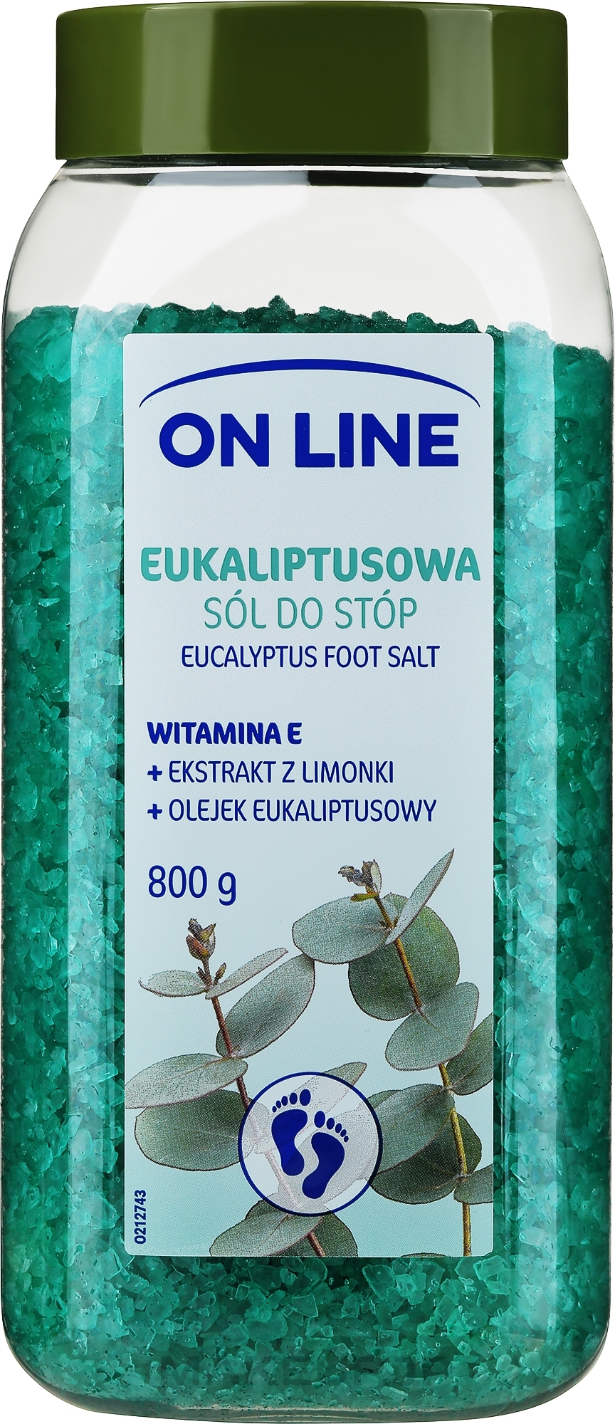 Relaxing Foot Salt - On Line Eucaliptus Foot Salt — photo 800 g