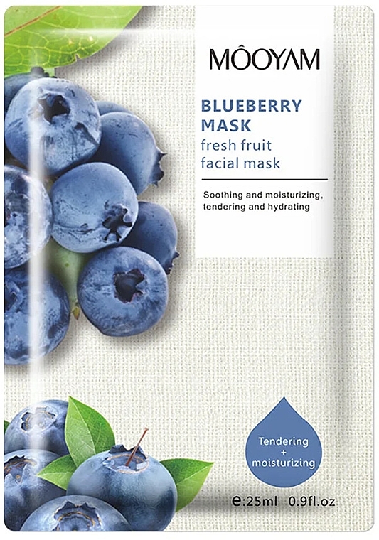 Toning Mask with Blueberry Extract - Mooyam Blueberry Fresh Fruit Facial Mask — photo N1