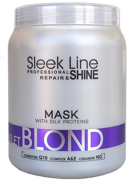 Neutralizing Mask for Blonde Hair - Stapiz Sleek Line Violet Blond Mask — photo N6