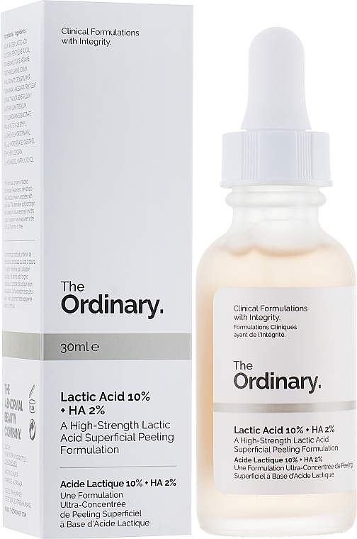 Lactic Acid Peeling - The Ordinary Lactic Acid 10% + HA 2% — photo N1