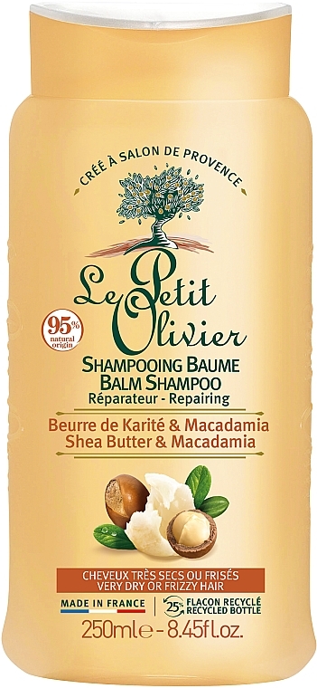 Shampoo - Le Petit Olivier Balm Shampoo Repairing Shea Butter Macadamia — photo N1