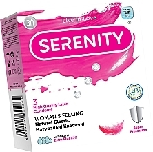 Natural Classic Condoms, 3 pcs. - Serenity Woman`s Feeling Naturee Classic — photo N1