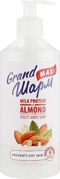 Milk Protein & Almond Liquid Soap - Grand Sharm Maxi Milk Protein & Almond Toilet Liquid Soap — photo N1