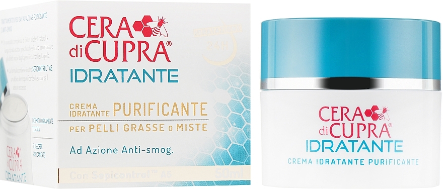 Moisturizing Cleansing Cream for Oily & Combination Skin - Cera di Cupra Idratante Purificante — photo N1