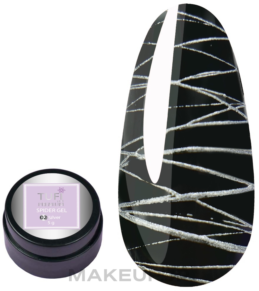 Spidernet Gel - Tufi Profi Premium Spider Gel — photo 002 - Silver