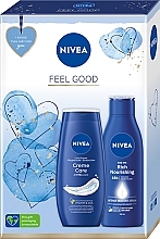 Set - Nivea Feel Good (sh/gel/250ml + b/milk/250ml)  — photo N1