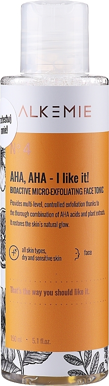 Micro Exfoliating Facial Tonic - Alkmie Nature's Treasure Aha Aha I Like It! Tonic — photo N9