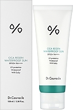 Waterproof Face Sunscreen with Centella Asiatica Extract - Dr. Ceuracle Cica Regen Wegan Sun Waterproof SPF50+ PA++++ — photo N2