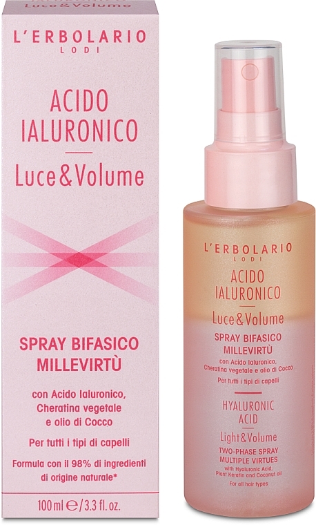 Biphase Hair Spray - L'Erbolario Hyaluronic Acid Two-phase Spray Multiple Virtues — photo N4