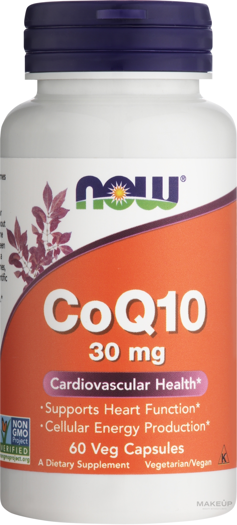 Capsules "Coenzyme Q10", 30 mg - Now Foods CoQ10 — photo 60 szt.