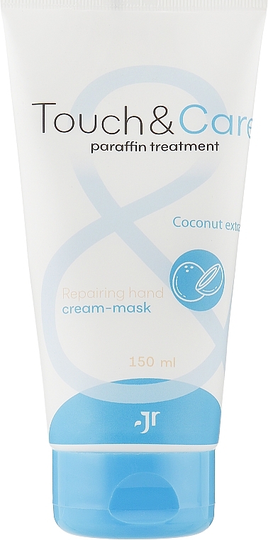 Hand Cream Mask 2in1 "Paraffin Gloves" - J'erelia Touch&Care Repairing Hand Cream-Mask Coconut Extract — photo N23