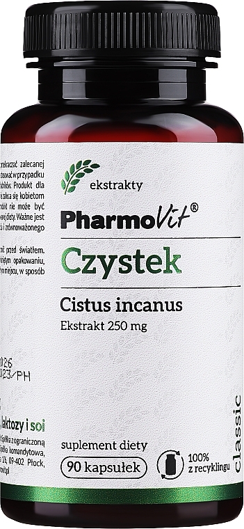 Dietary Supplement 'Cistus', 250 mg - Pharmovit — photo N2