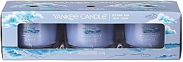 Fragrances, Perfumes, Cosmetics Set of Three Signature Filled Votives (3x37g)- Yankee Candle Ocean Air 