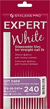 Fragrances, Perfumes, Cosmetics Soft Straight Nail File Refills Set, white, 240 grit, 30 pcs - Staleks Pro Expert White 20 