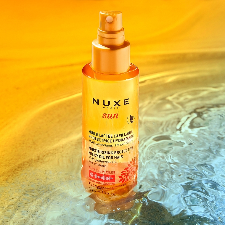 Sun-protective 2Phase Hair Oil - Nuxe Sun Moisturising Protective Milky Oil For Hair — photo N3