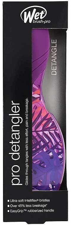 Hair Brush - Wet Brush Pro Detangler Neon Summer Tropics Purple — photo N82