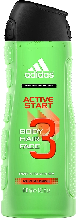 Shower Gel - Adidas Active Start Revitalising Hair & Body Shower — photo N1