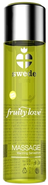 Vanilla & Golden Pear Massage Gel - Swede Fruity Love Massage Warming Sensation Vanilla Gold Pear — photo N1