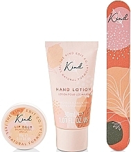 Fragrances, Perfumes, Cosmetics Set - The Kind Edit Co Drinking Cup & Hand Care Gift Set (h/lot/30ml + lip/balm/10g + nail/file + acsses)