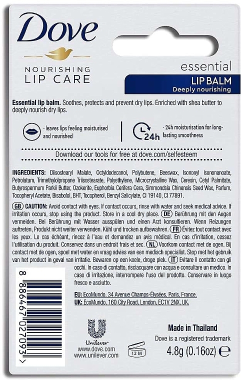 Moisturising Lip Balm - Dove Lip Balm Care Essential — photo N3