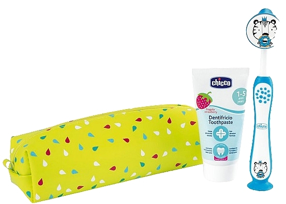 Kids Oral Care Set, 3+ years - Chicco (toothpaste/50ml + toothbrush/1pc + acc/1pc) — photo N1