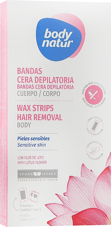 Body Depilation Wax Strips - Body Natur Wax Strips for Body Sensitive Skin — photo N1