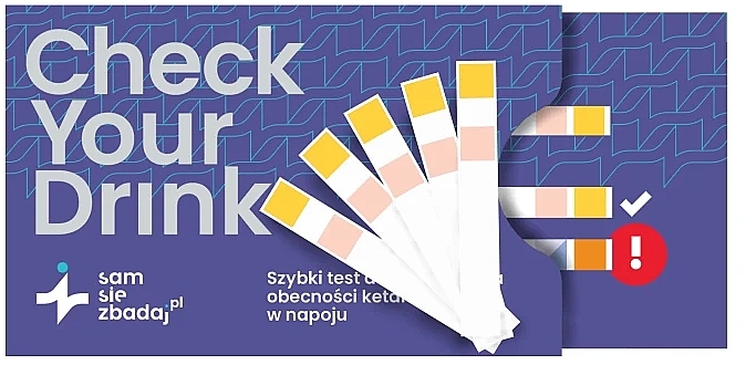 Check Your Drink Test, 5 pcs.  - Samsiezbadaj Check Your Drink — photo N1