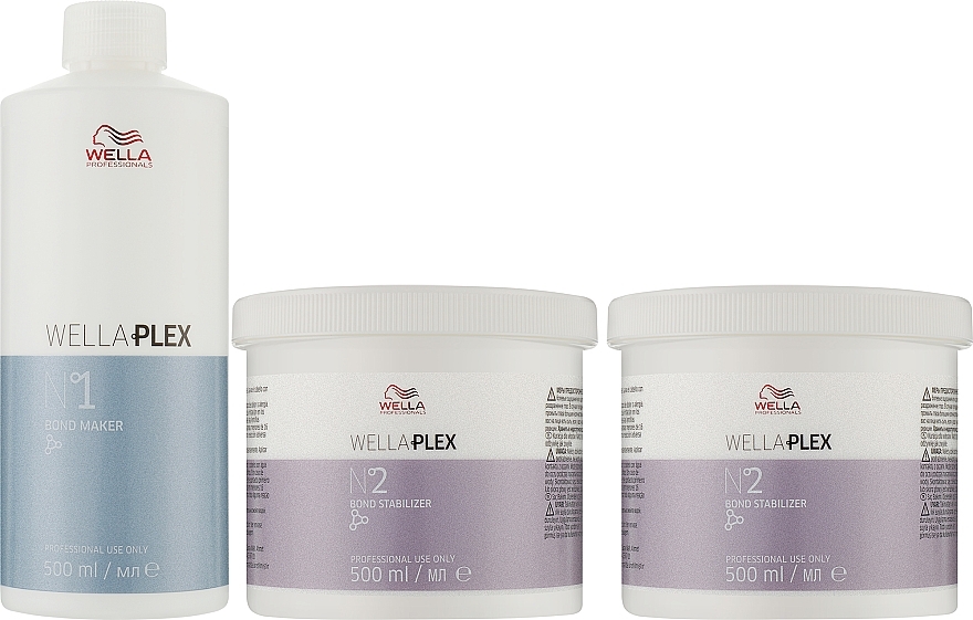 Hair Protection Set - Wella Professionals Wellaplex (elixir/500ml + elixir/2x500ml)  — photo N2