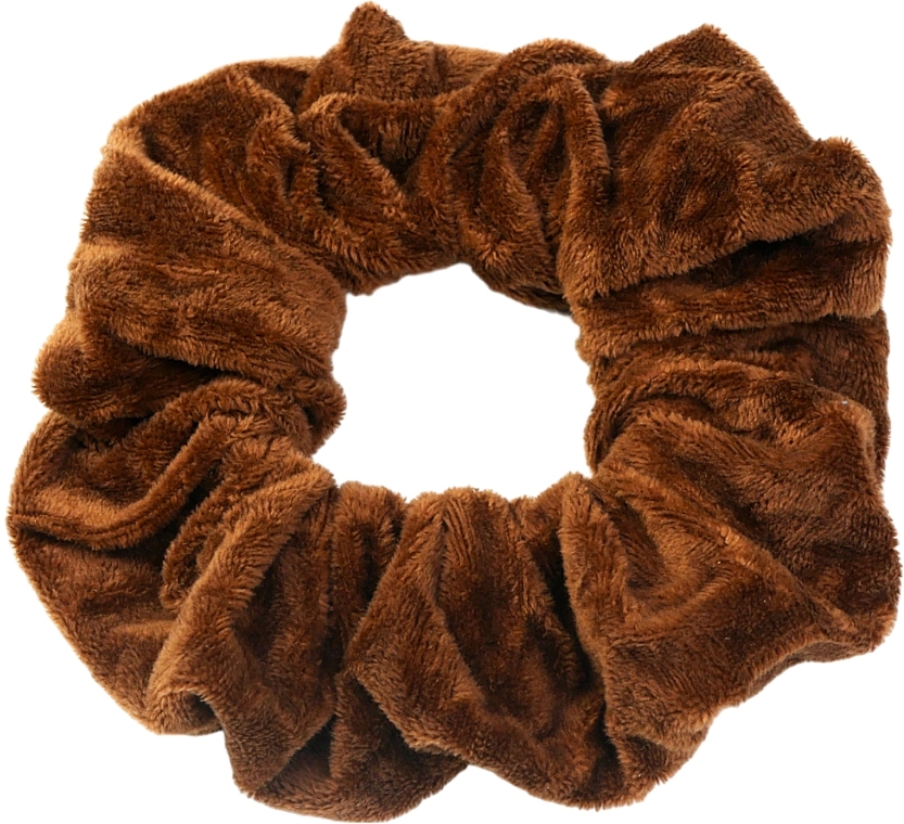 Satin Scrunchie, brown XL - Lolita Accessories — photo N1