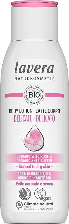 Body Lotion - Lavera Delicate Body Lotion With Organic Wild Rose & Organic Shea Butter — photo N1